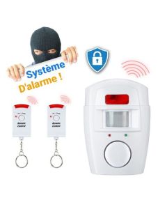 Mini Système D'alarme Avec Détecteur De Mouvement Et 2 Télécommandes