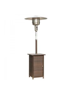 Chauffage de Terrasse avec Meuble - En Rotin - Patio Essentials
