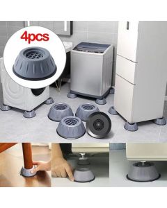 Patins Anti-Vibration Fixation pour Machine à laver, Bureau, Meubles, Support Antidérapant 4 Pièces