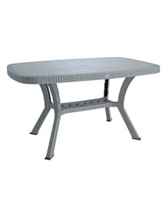 SOTUFAB - Table rectangulaire en plastique - gris - 135x80cm