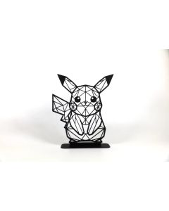 Pikachu géométrique avec support