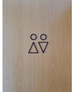 Plaque de porte de toilette V3