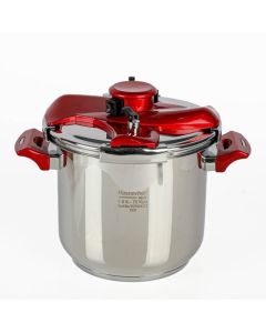 Cocotte 18/10 Inox - 7 L - Rouge - Turquie