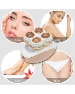 Flawless Épilateur Electrique À 4 Têtes Rechargeable Sans Douleurs