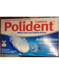 Polident Anti-Bactérien - Comprimés Nettoyants - Boticinal