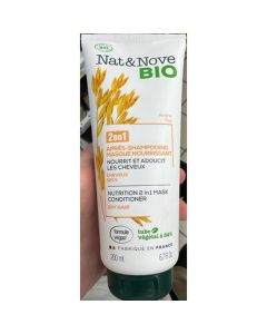 Après-Shampoing Masque Nourrissant 2 en 1 Nat&Nove Bio 200ml