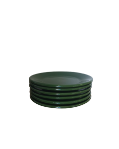 Lot de 6 assiettes plates-24cm-VERT