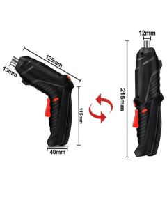 Kit Tournevis Électrique Rechargeable 3.6V 46 Pièces Poignée Pivotante