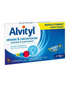 Alvityl Mémoire 30 Comprimés - Soutien Cognitif & Concentration