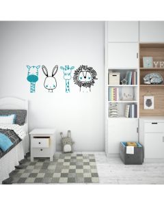Sticker mural Artzy Enfant Animaux de la forêt D: 57x140 cm