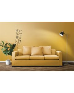 Sticker mural Artzy Line Art Visage D: 57x180 cm