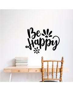 Sticker mural Artzy Be Happy D: 57x44 cm