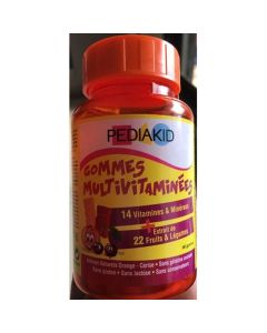 Pediakid Gommes Multivitaminées - Vitalité Enfant - Boîte 60