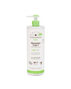 Alphanova Moussant 3en1 400 ml - Gel Lavant Doux Bébé