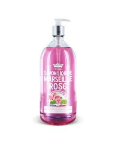 Savon Liquide Rose 1L - Les Petits Bains de Provence - Peau Douce