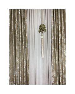 Rideau plume beige 5m L: 5M H:2M80 - Boudart