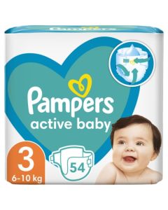 Couches Active Fit Taille 3 (6-10 kg) - Pampers - Lot de 27