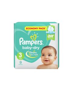 Pampers Baby Dry Taille 3 (6-10 kg) - Couches Bébé - Boticinal