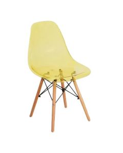 ESPACE HOME - chaise scandinave transparente-jaune