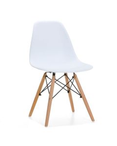 ESPACE HOME - chaise scandinave nordic dsw - dim 46 x 80 x 42 cm-blanc