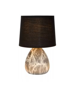 Lampe de table MARMO Ø16cm Lampe E14 - 40W - LUCIDE-Noir