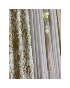 Rideau beige doré 5m L: 5M H:2M80 - Boudart