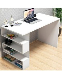 Bureau domestique - MDF - 120 x 60 x7 5 cm - Blanc