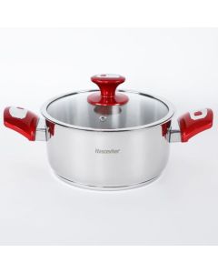 Marmite - Inox 18/10- Rouge - 22cm  - Turquie