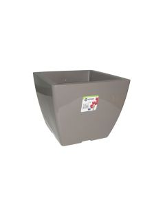 Pot Linéa carré taupe 27x27x22 cm VIOMES