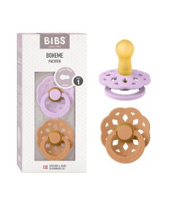 Bibs Sucette Colour Caoutchouc 1er Âge (x2) Violet/Pumpkin