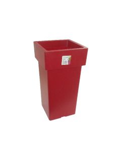 Pot Linéa carré haut Bordeau 27x27x50 cm VIOMES