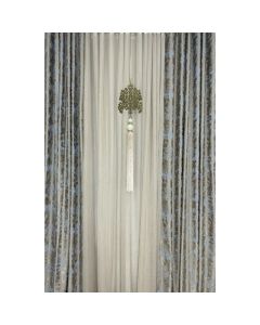 Rideau bleu et greige 5m L: 5M H:2M80 - Boudart