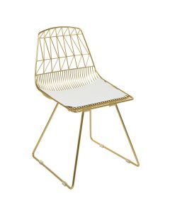 ESPACE HOME - chaise en acier etzy - 44 x 78 x 53 cm-gold