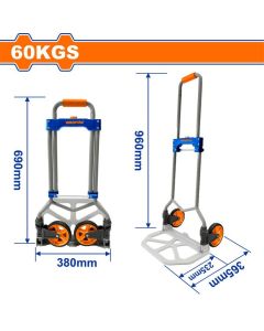 Chariot pliable de transport aluminium 60kg -WADFOW-