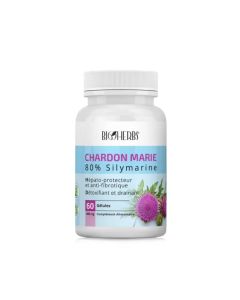Bioherbs Chardon Marie 60 gélules - Détox & Bien-être Hépatique
