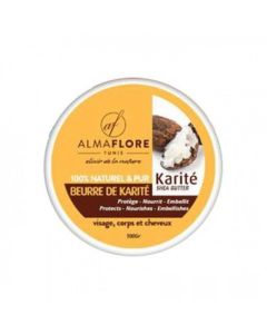 Beurre de Karité Pure Naturelle 100g - Almaflore - Hydratant Bio
