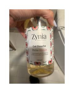 Zynia Gel Douche Pêche-Abricot 1000ml - Hydratation & Douceur