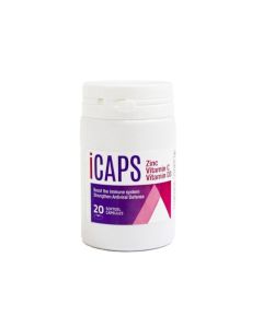 Icaps Zinc + Vitamine C + Vitamine D - Boîte de 20