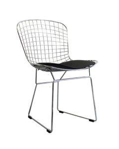 ESPACE HOME - chaise d'intérieur ou d'extérieur en acier acero - 56 x 80 x 56 cm-silver