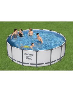 Piscine Hors Sol Bestway Steel Pro Max Ronde D 457 x 122 cm + Filtre à Cartouche + Bâche