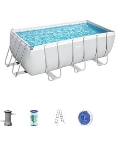 Piscine hors sol Power Steel rectangulaire 412 x 201 x 122 cm + filtre à cartouche