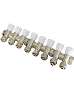 COLLECTEUR INCLINE 3/4" BLEU 8 VOIES  SOPAL