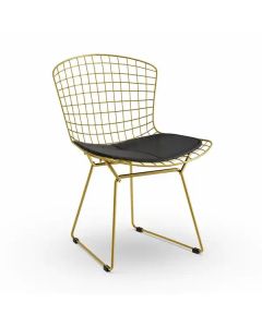 ESPACE HOME - chaise d'intérieur ou d'extérieur en acier acero - 56 x 80 x 56 cm-gold