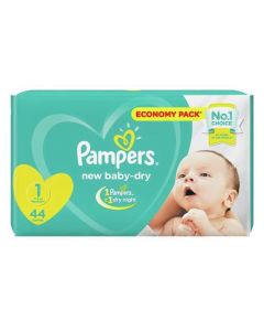 Pampers Baby-Dry Couches Taille 1 (2-5 kg) - Boîte de 44