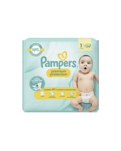 Pampers Couches Premium Protection Taille 1 (2-5 kg) - Boîte 22