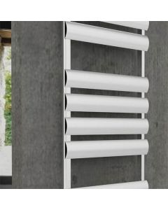 SÈCHE SERVIETTE 80/50 ALUMINIUM CHROME MEZZALUNA-8050CHRMEZ