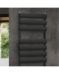 SÈCHE SERVIETTE 80/50 ALUMINIUM NOIR MEZZALUNA-8050NRMEZ