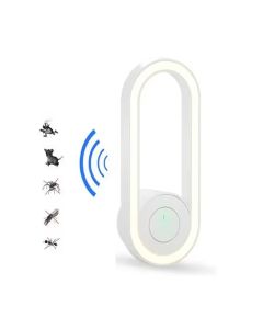 Mini Répulsif Ultrasonique Anti-Moustiques avec Veilleuse LED – Silencieux & Sans Produits Chimiques