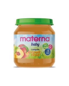 Materna Compote Pomme Pêche 130g - Alimentation Bébé - Boticinal