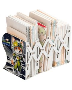 Range-livres extensible accordéon - Renard astronaute - 50x19 cm